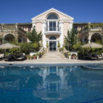 La jolla farms Estate wedding location showing back of house and pool area