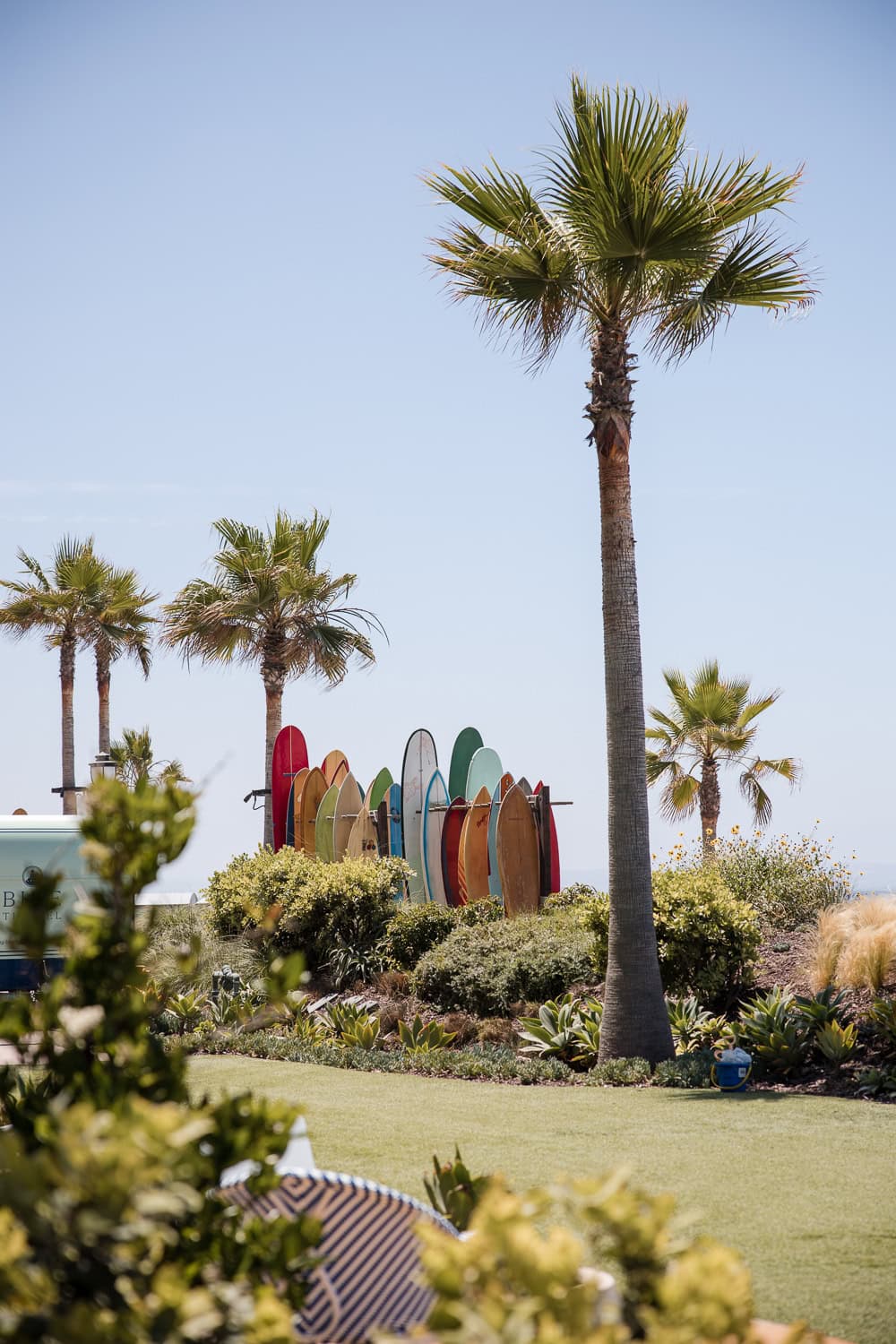 hotel del beachy surfboard decor